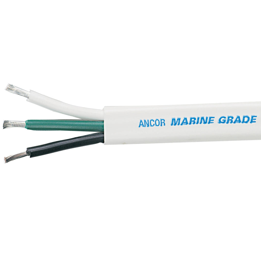 White 12/3 AWG Flat Triplex Cable F37623