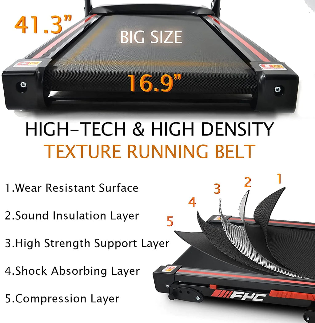 Folding Treadmill 300lb Capacity 3.5HP with Incline B29240