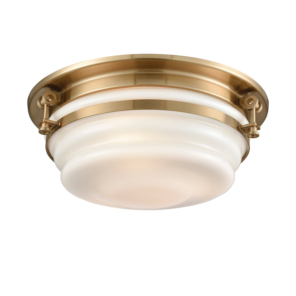 Satin Brass 3 Light Flush Mount S796395