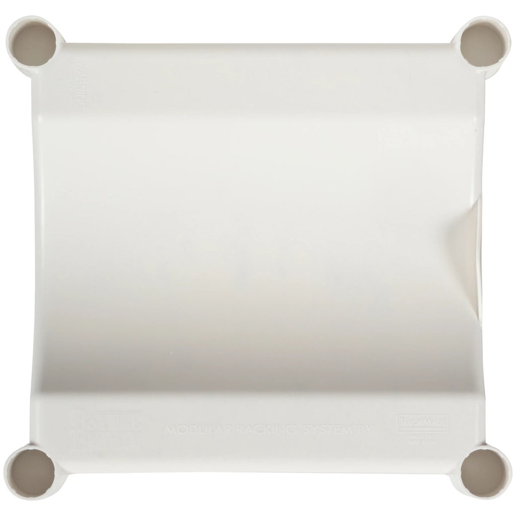 3-Tier White Plastic Storage System with Floor Protector P2988