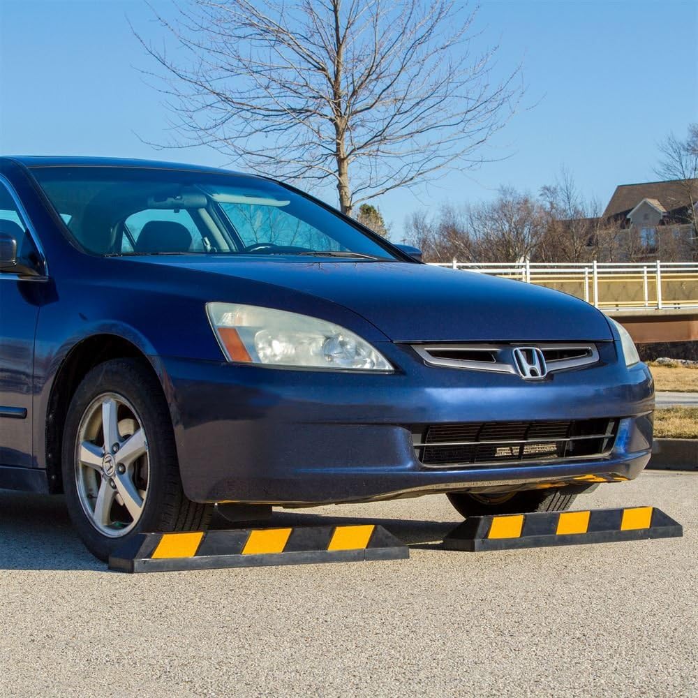 Heavy Duty Rubber Parking Curb 36 Inch x 5.9 Inch Pack of 2 K96096