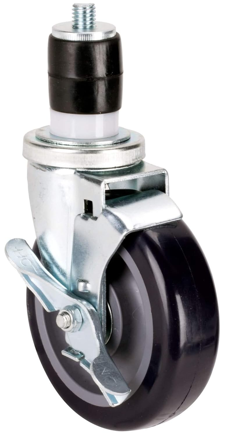 Set of 4 Expanding Stem Casters with and Without Brakes M7799