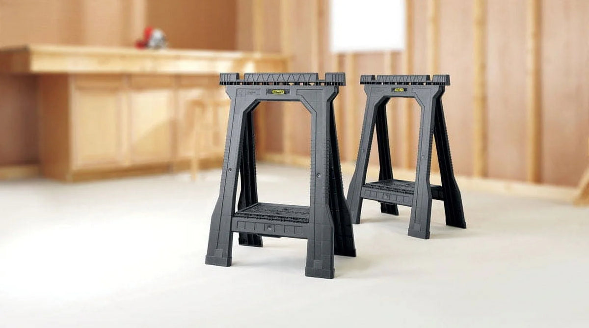 Folding Sawhorse 800 lb. Black 1 pair E809595
