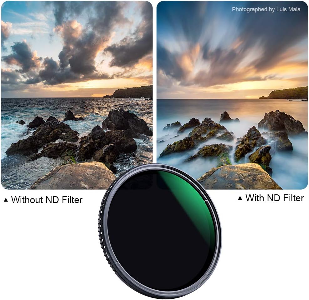 62mm Variable Neutral Density Filter ND8-ND2000 (3-11stop) with Multi-Layer Coatings, Pack of 2 X754