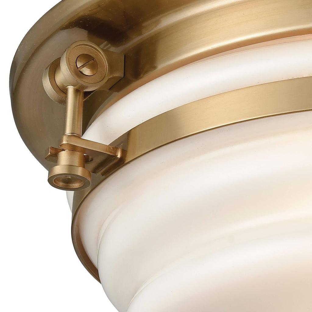 Satin Brass 3 Light Flush Mount S796395