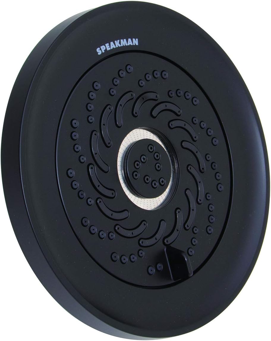 Matte Black High Pressure Fixed Shower Head, 1.5 GPM, Pack of 2 N34406