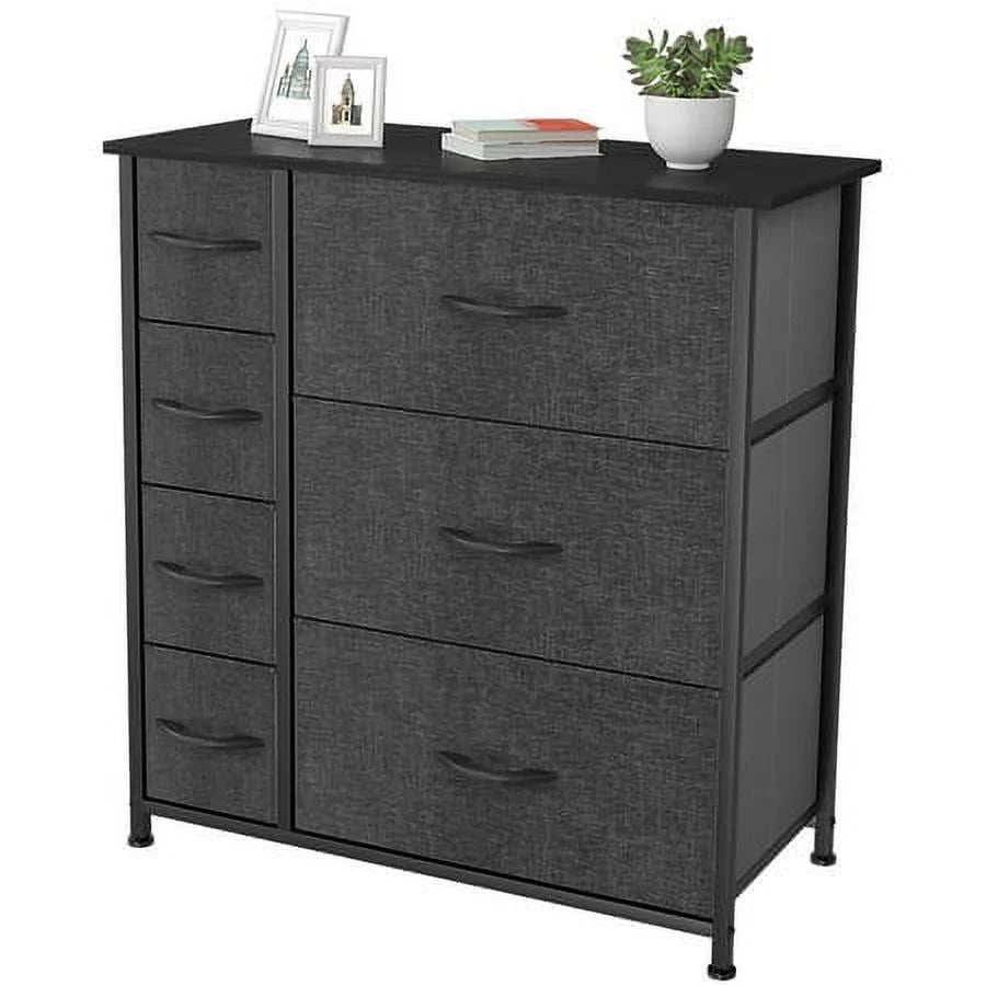 Black Grey 7 Drawer Dresser G770772