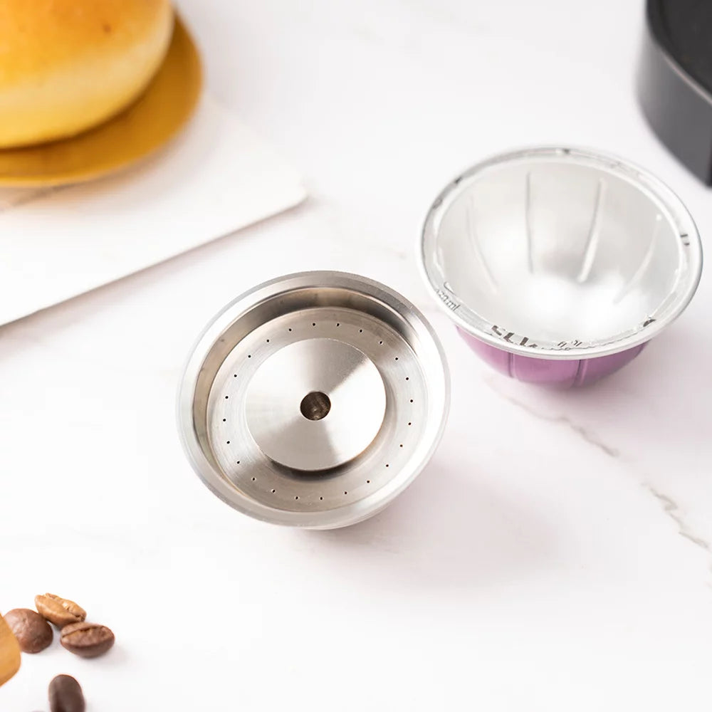Stainless Steel Reusable Coffee Capsules Filter Set F15769