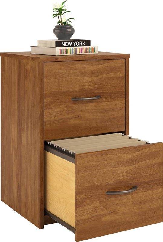 2 Drawer File Cabinet Black Oak W86206