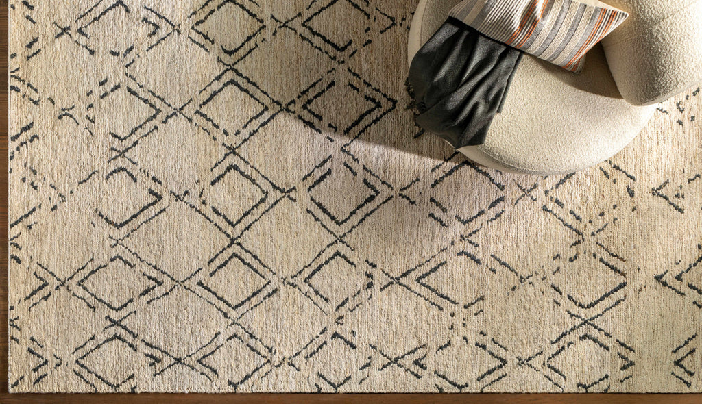 Black Gray 2' x 3' Jute Area Rug X240620