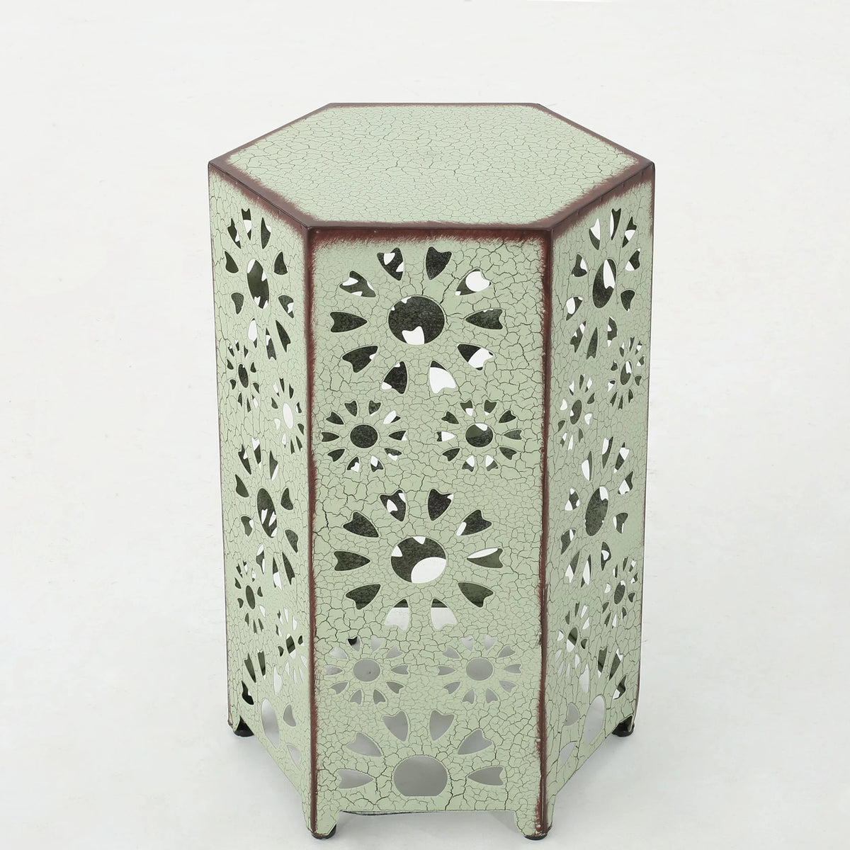 12 Inch and 14 Inch Iron Side Table Set I2014