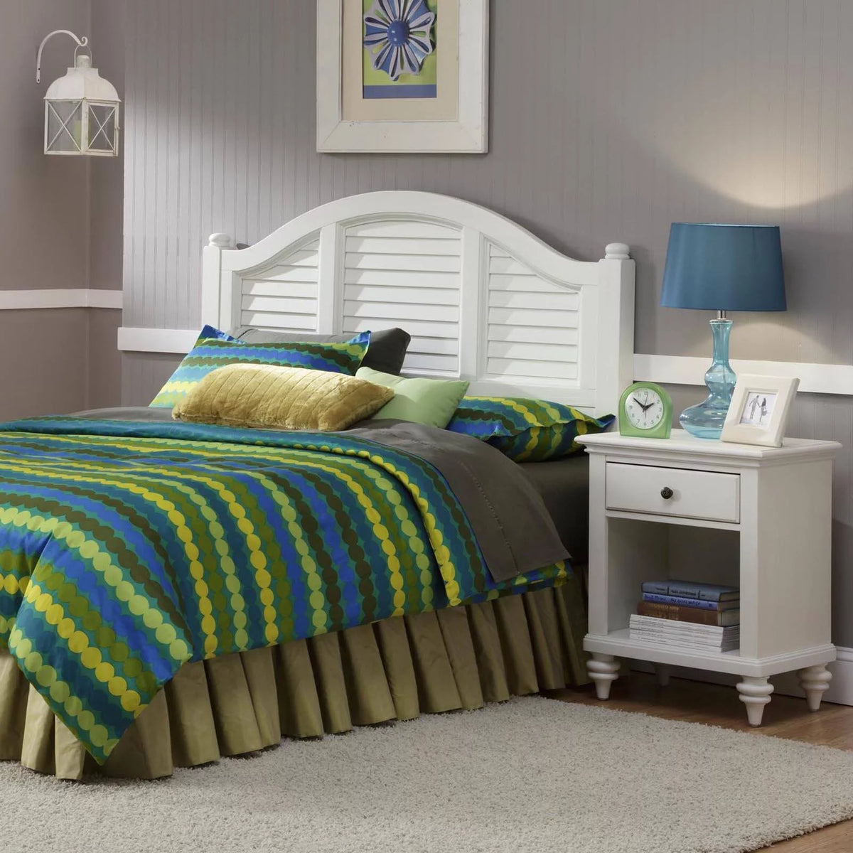 Off White Wood King Headboard B669