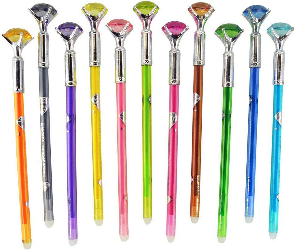 24 Pc Gel Pens with Rhinestone Topper X40490