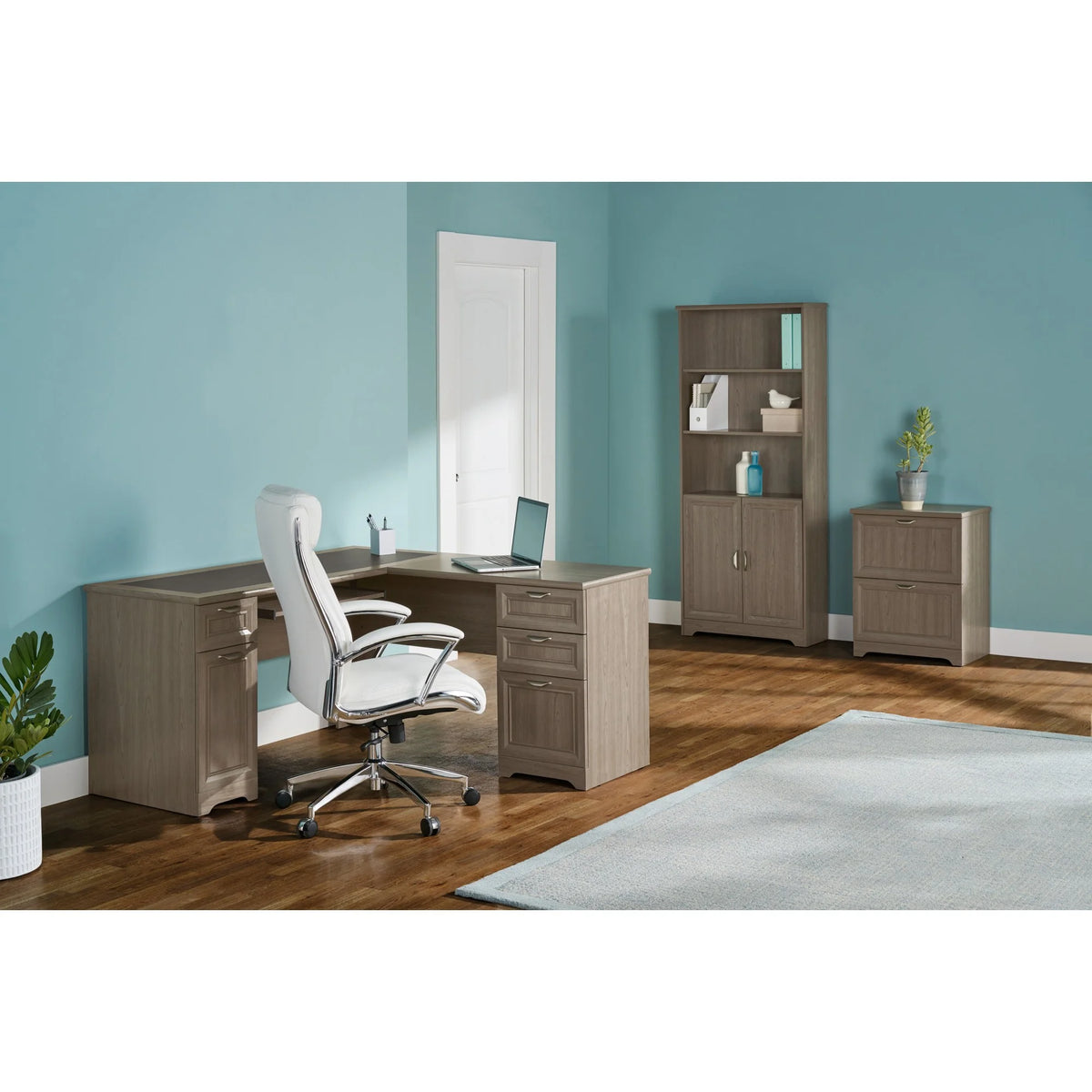 Gray L-Shape Corner Desk M894