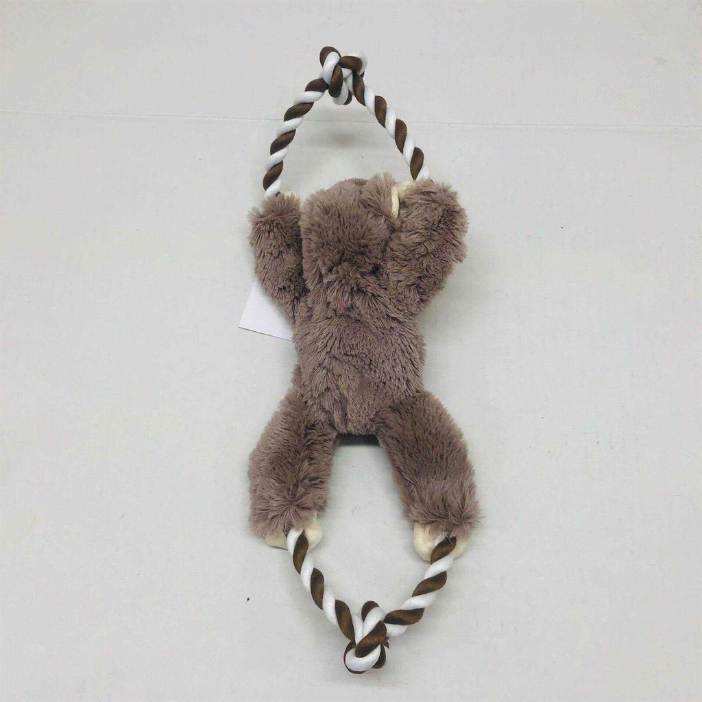 Monkey Plush Rope Squeaky Dog Toy I3523