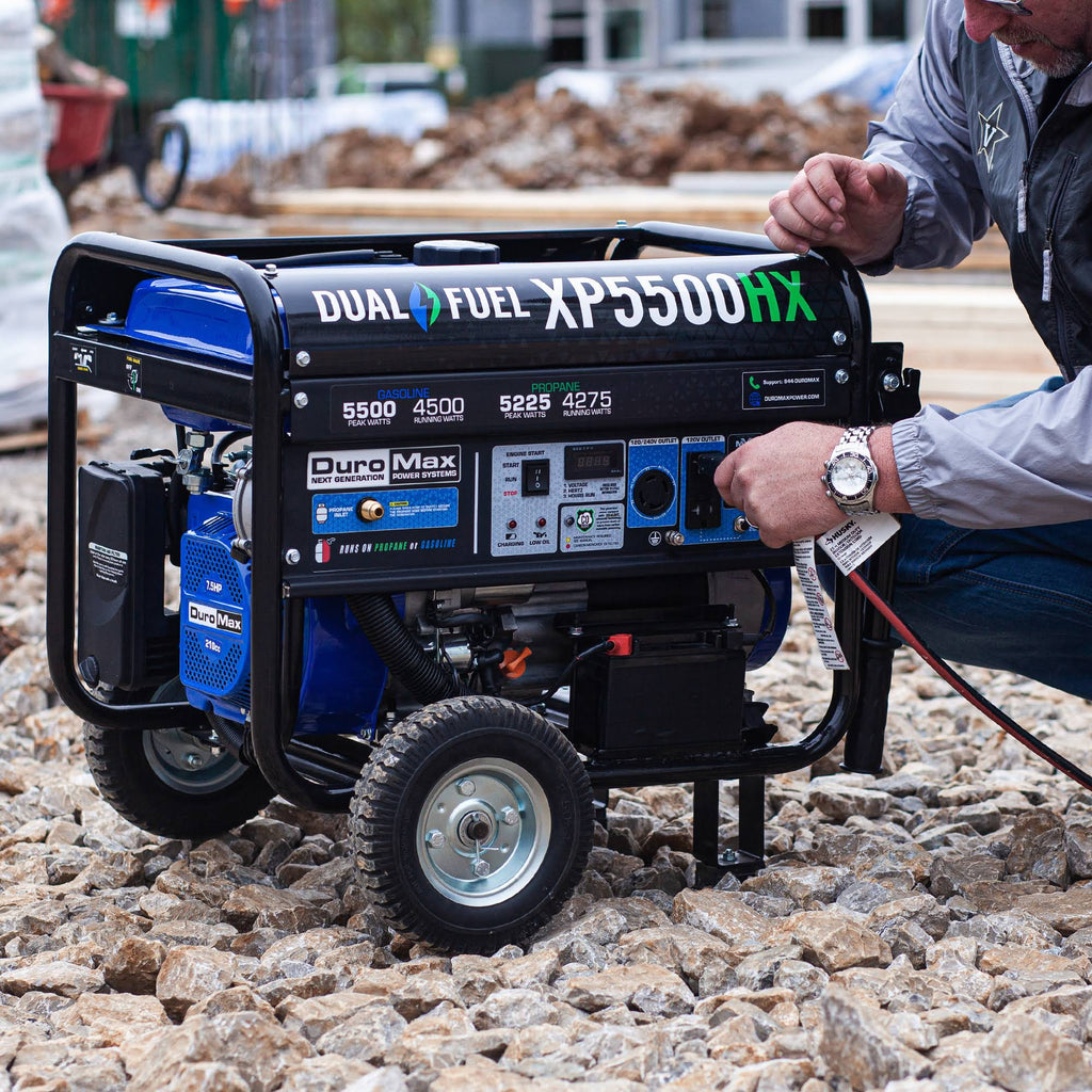 5,500/4,500-Watt Dual Fuel Gasoline/Propane Portable Generator E573056