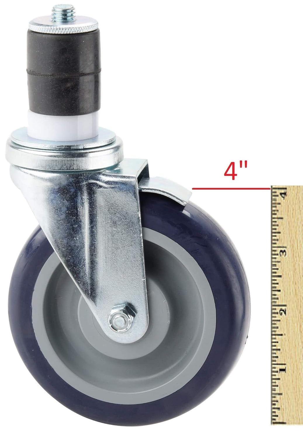 Set of 4 Expanding Stem Casters with and Without Brakes M7799