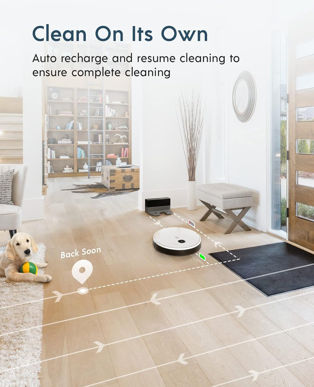 Robot Vacuum, 3000Pa Suction, Carpet Detection, Smart Visual Mapping, 110mins Runtime Q3998