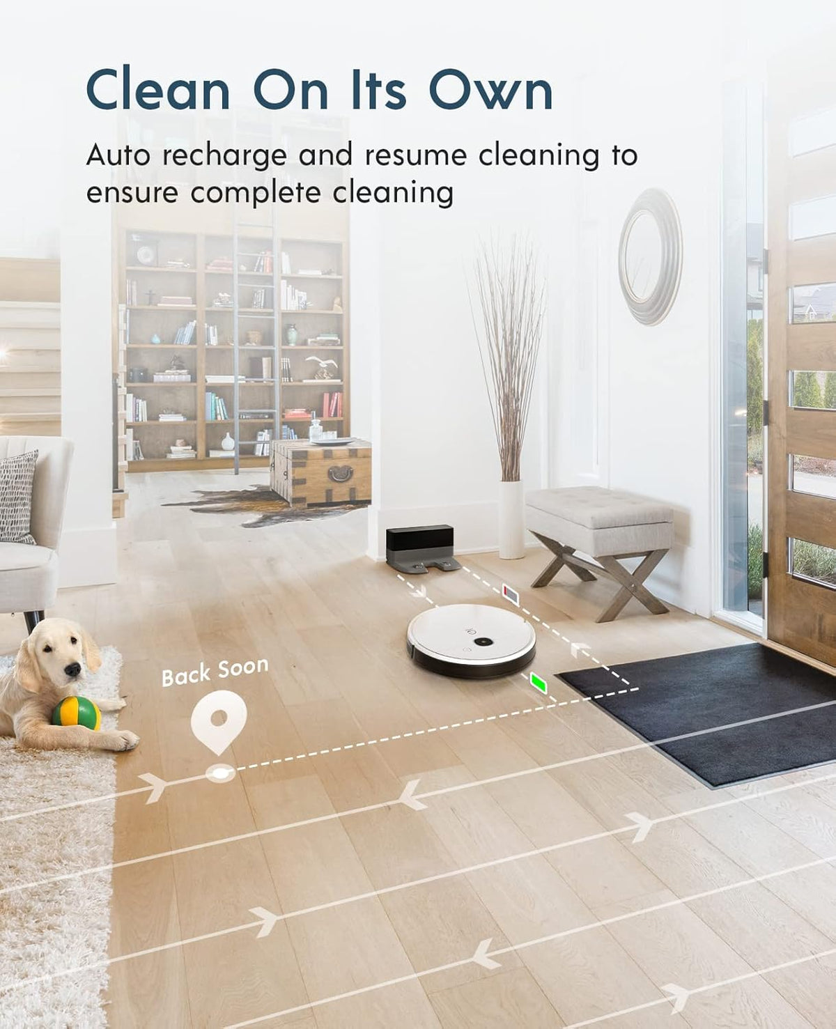 Robot Vacuum, 3000Pa Suction, Carpet Detection, Smart Visual Mapping, 110mins Runtime Q3998