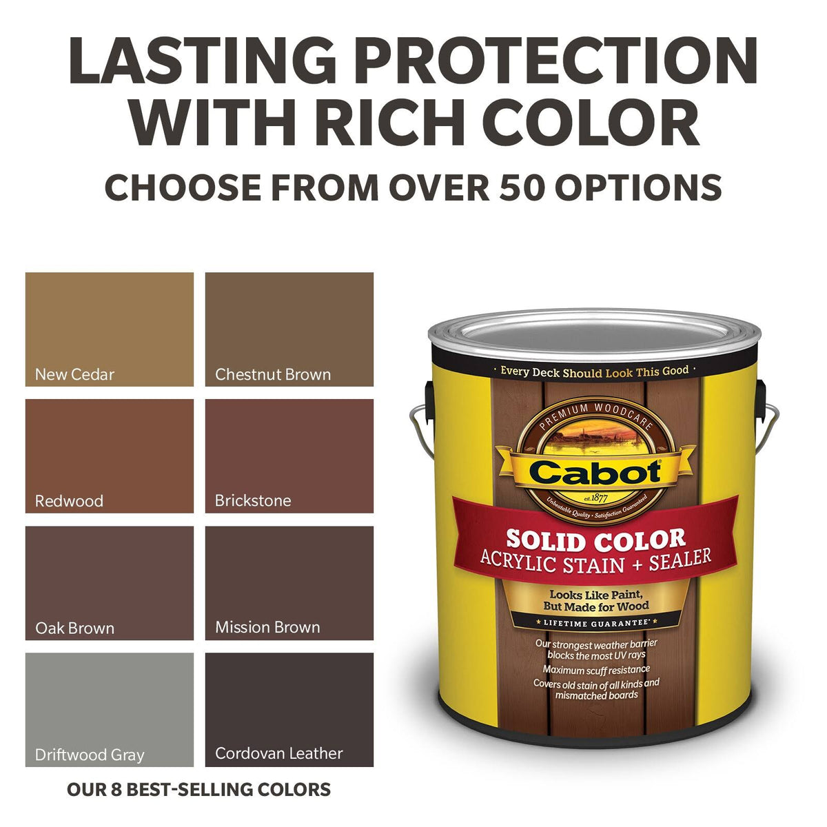 Pre-Tinted Solid Exterior Wood Stain and Sealer (1-Gallon) G8704