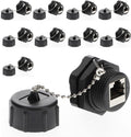 Black IP67 Shielded RJ45 Coupler 10 Pack T27380