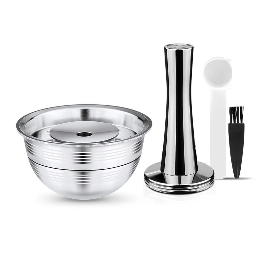 Stainless Steel Reusable Coffee Capsules Filter Set F15769