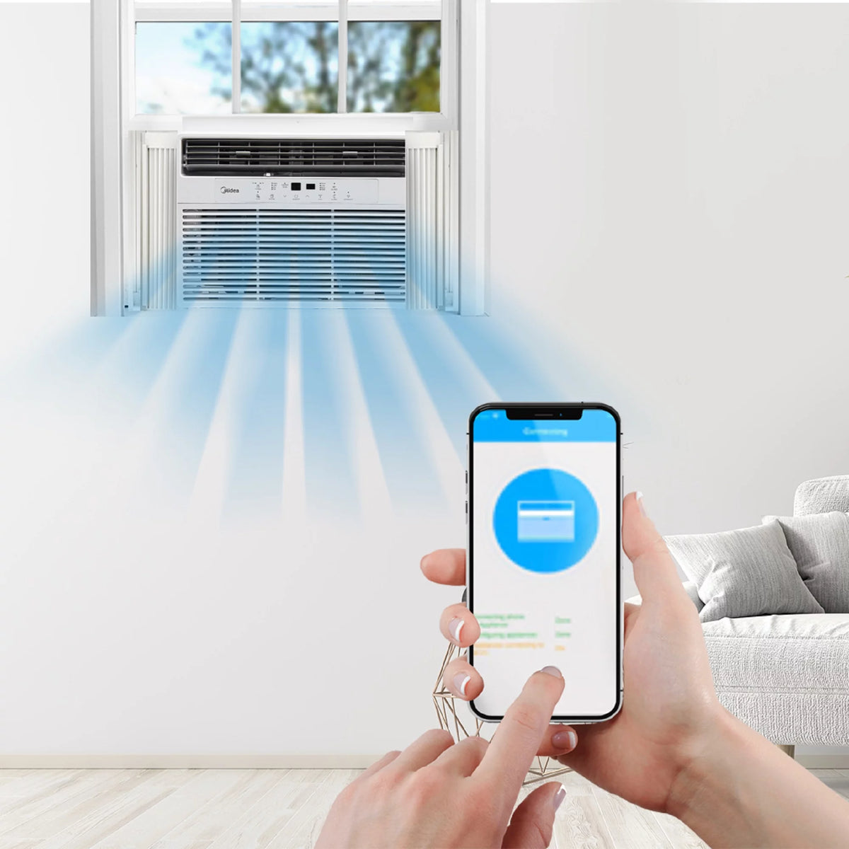 12,000 BTU 115V Smart Window Air Conditioner with Remote, White Y210182
