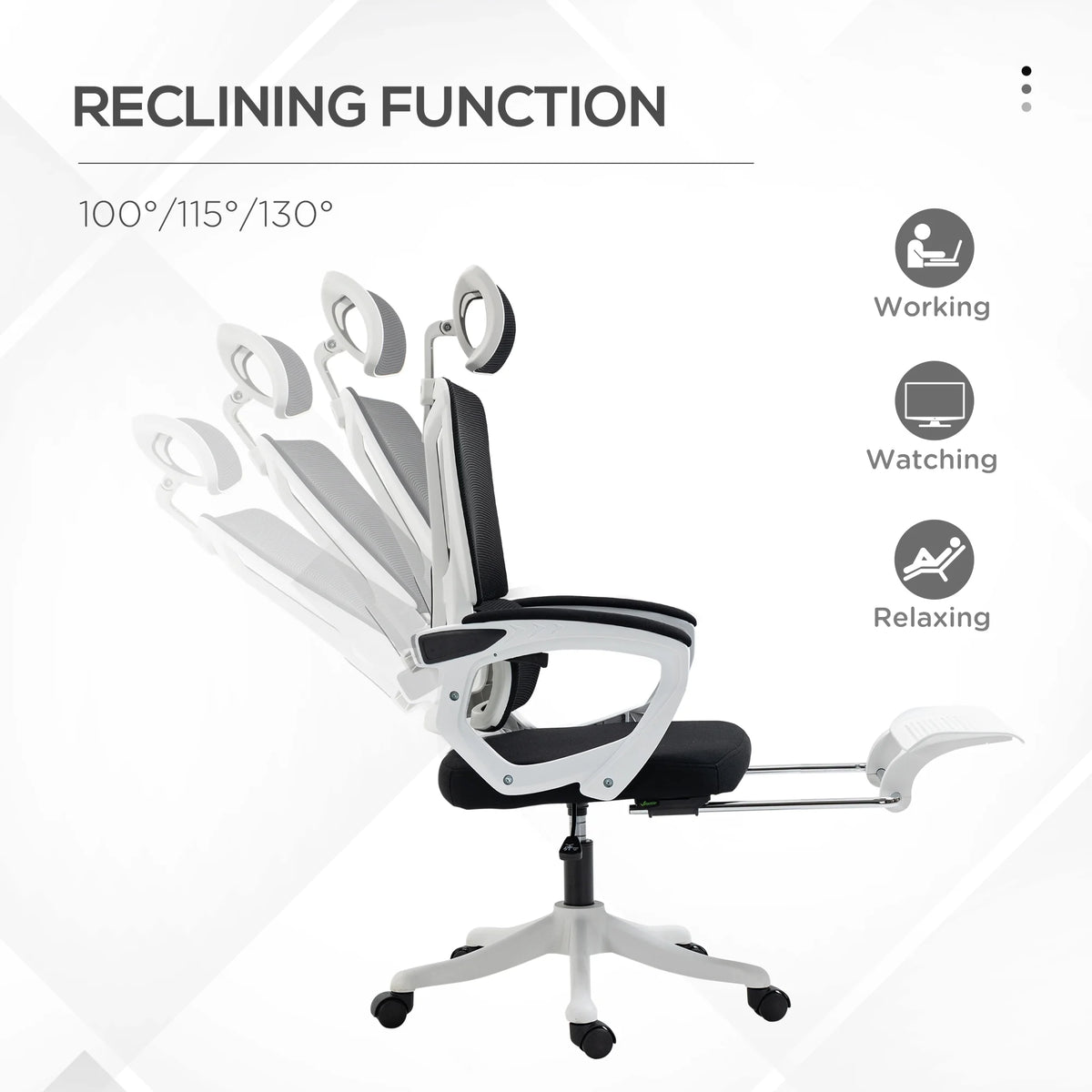 Black Home Office Chair with Adjustable Headrest and Lumbar Support G622