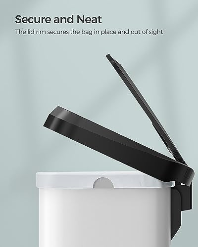 Stainless Steel Kitchen Trash Can with Step-on Pedal K2147