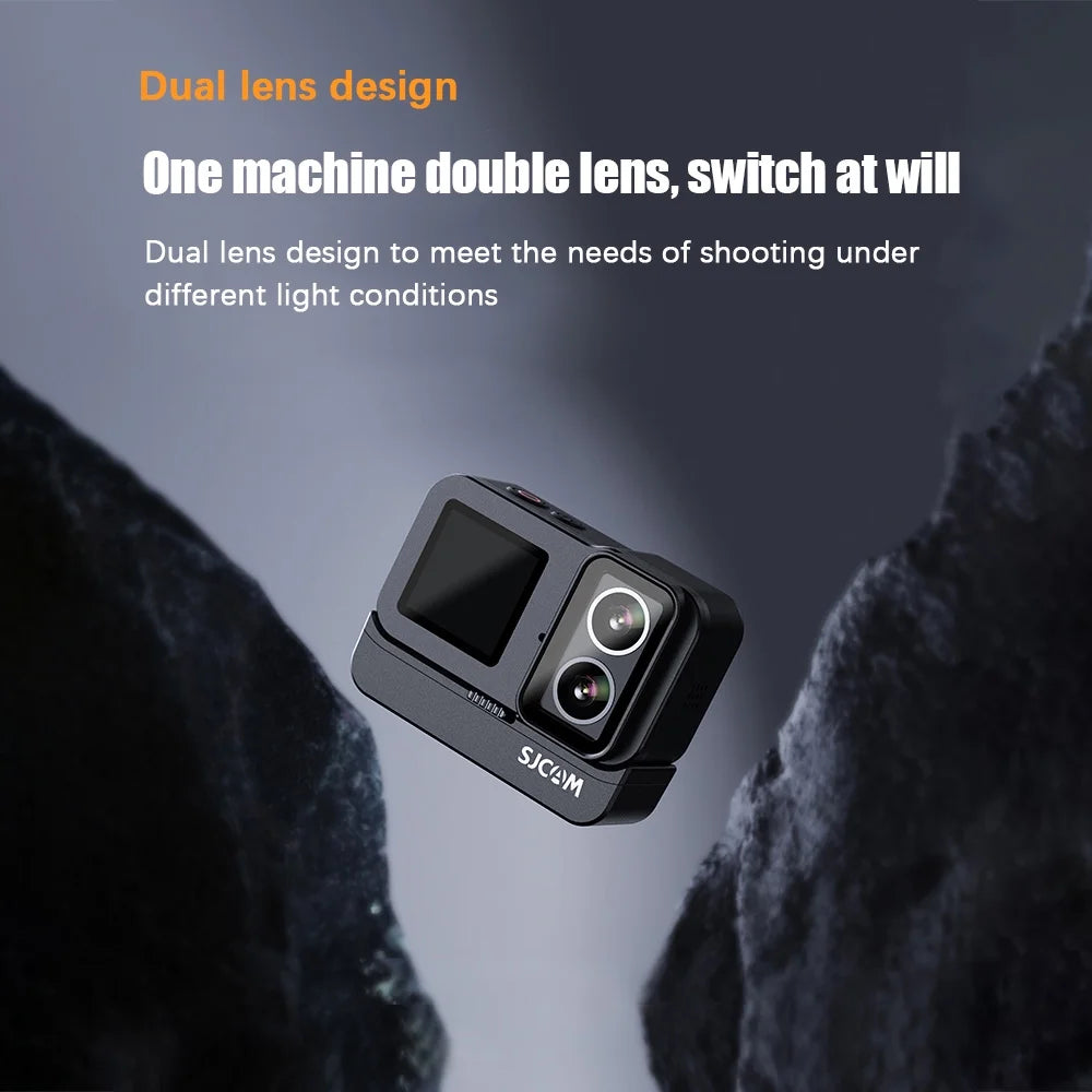 Waterproof Dual Screen 20mp Action Camera with Battery and Waterproof Case Y7752