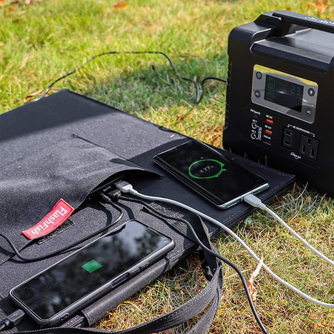 18V 18V Portable Foldable Solar Panel with USB DC Output E40499