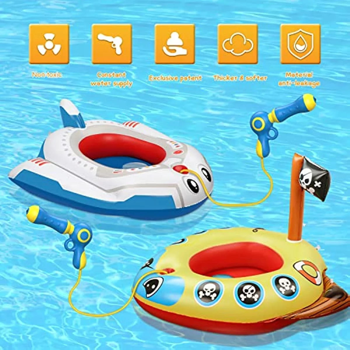 Inflatable Kids Pool Float with Water Gun 2Packs B233387