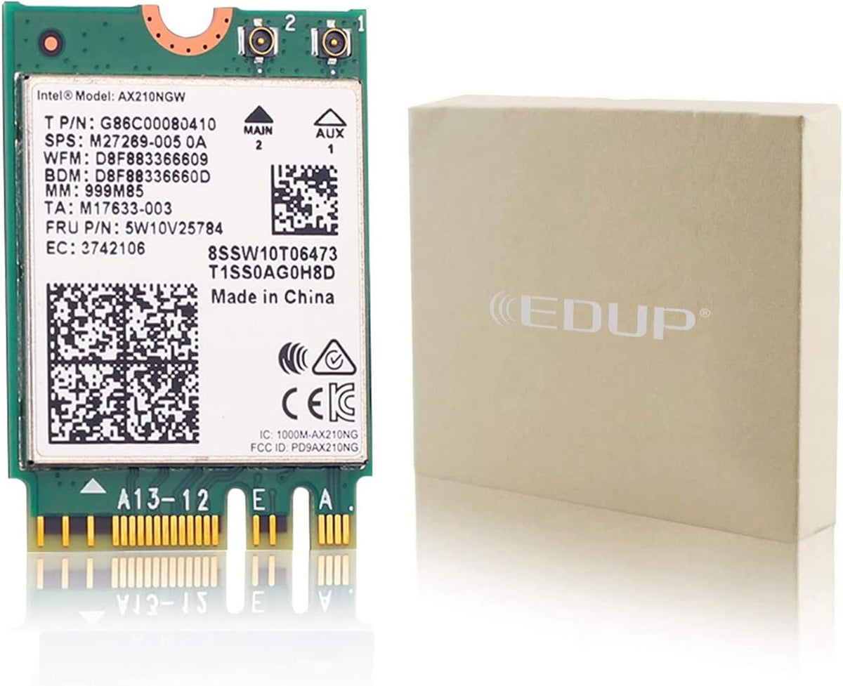 WiFi 6E Card AX210 Bluetooth 5.2 Tri-Band 5400Mbps Wireless Module for Laptop L6392