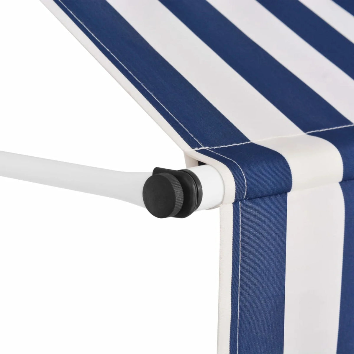Manual Retractable Awning 39.4" Blue and White Stripes C9941