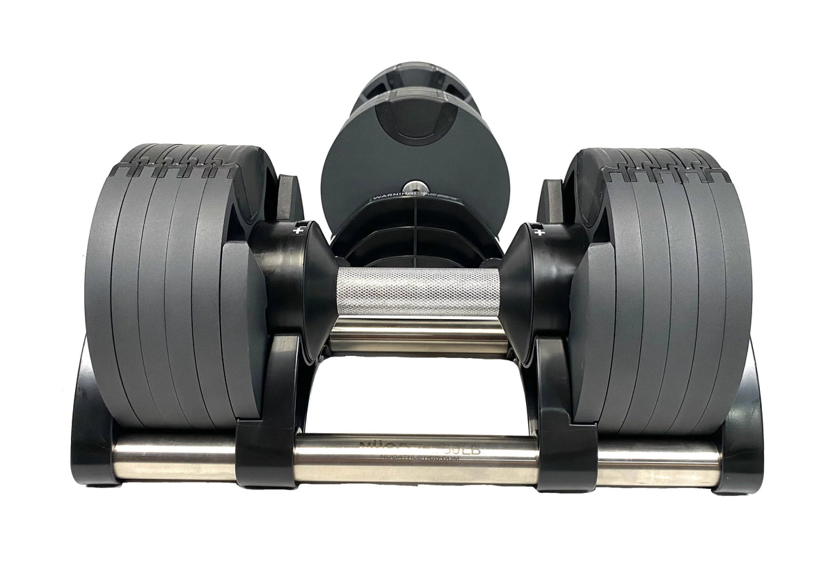 Adjustable Dumbbell 5 - 50 LB (Pair) Black with Tray Y6543