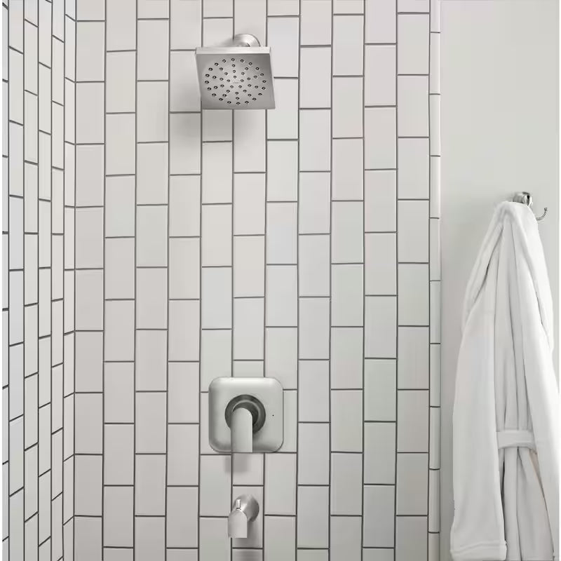 Single-Handle 1-Spray Tub and Shower Faucet Brushed Nickel X6073