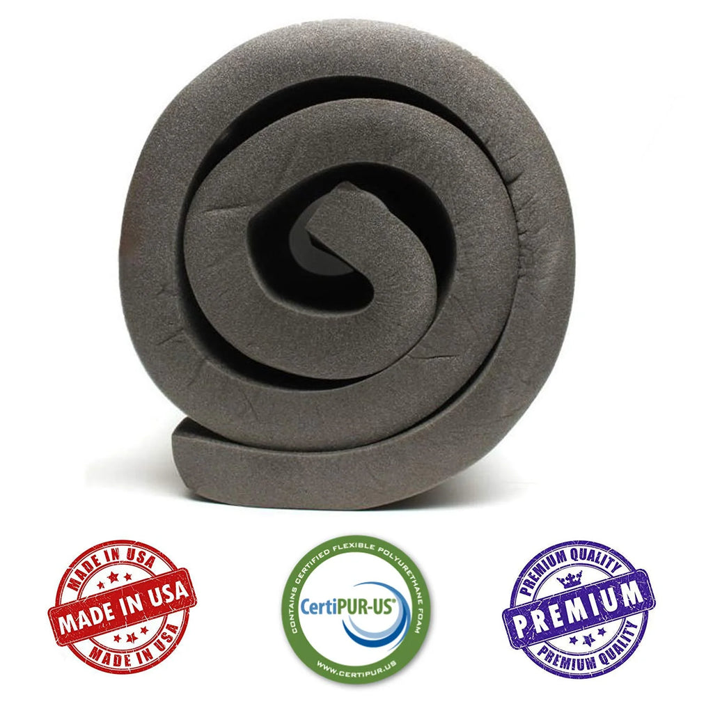 Charcoal Rubber Foam Sheet Cushion 4"H X 30"W X 72"L K349