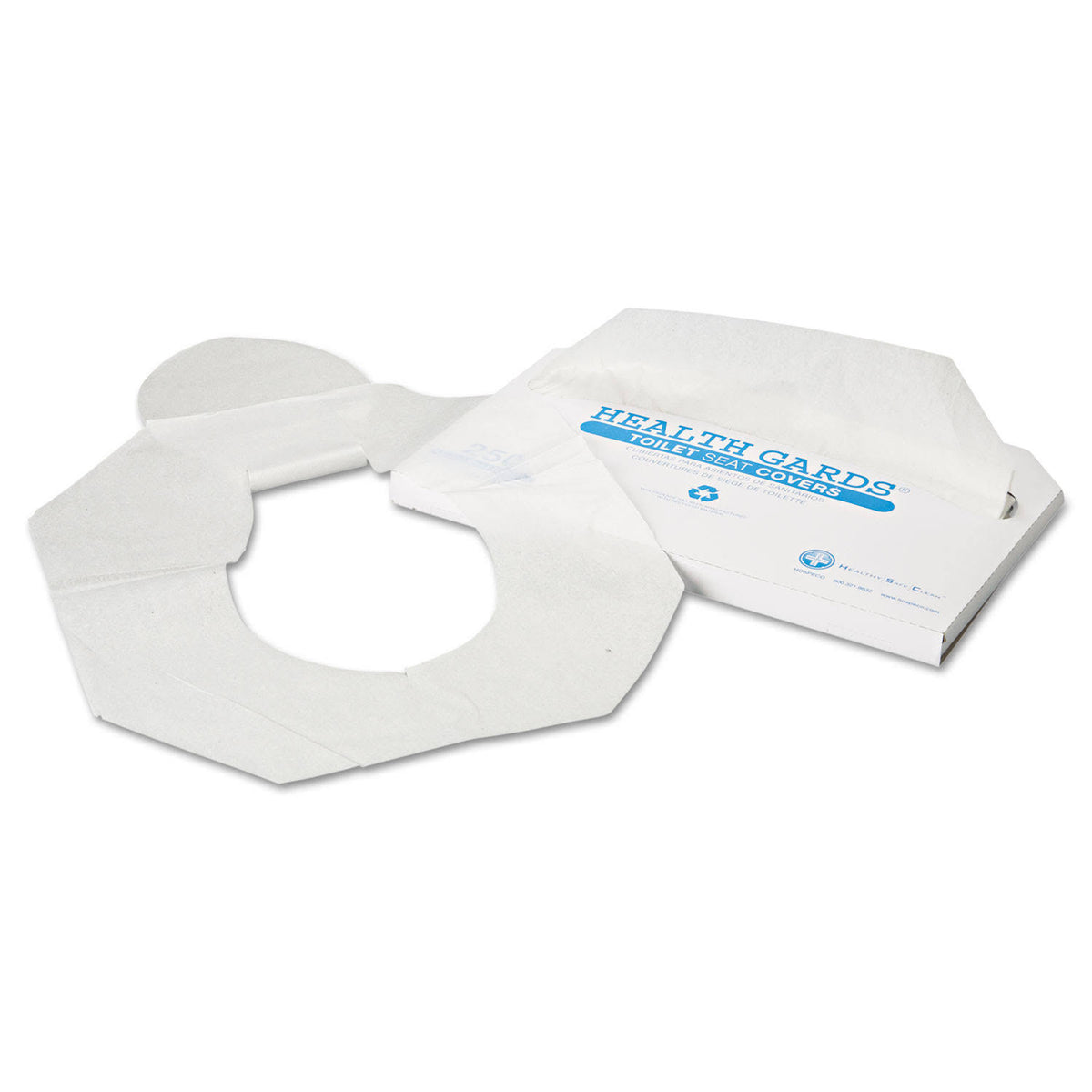 Toilet Seat Covers, Half-Fold, White, 250/Pack F6926