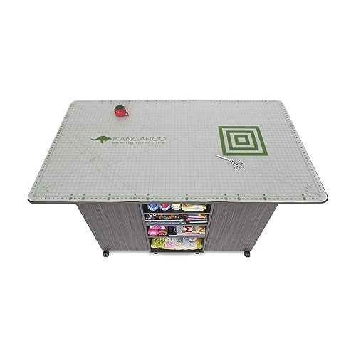 Ash White Cutting Table with Storage Q675