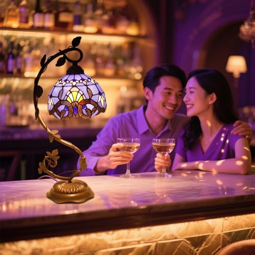 8 Inch Stained Glass Table Lamp V9735