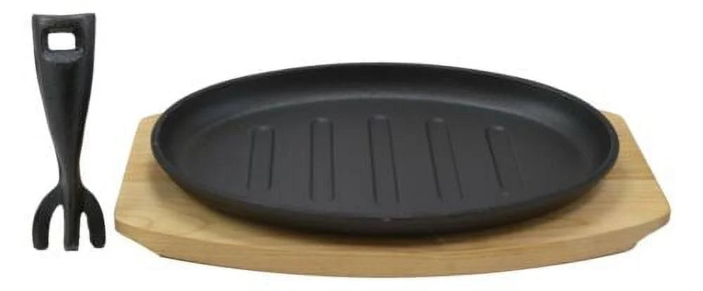 Enameled Cast Iron Fajita Skillet Set 10.5" W41694