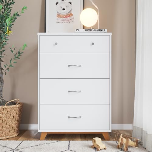 4-Piece Nursery Set with Crib, Dresser, Changing Table Topper, Chest, Nightstand A8452