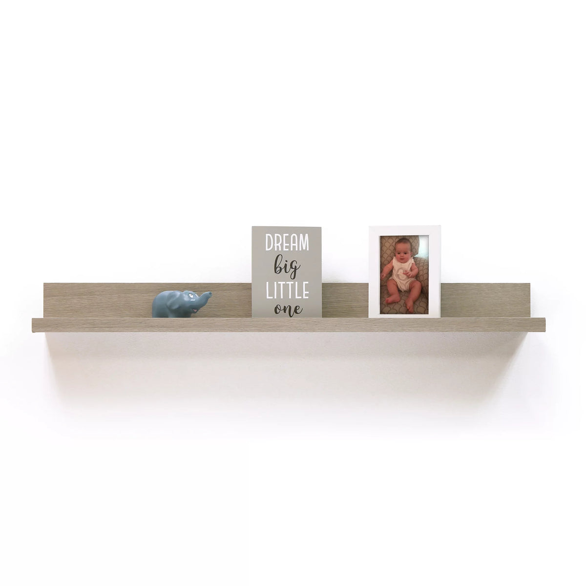 Rectangle Wood Floating Shelf, Driftwood Y590