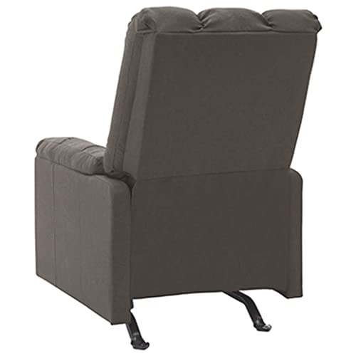 Brown Fabric Reclinable Massage Wingback Chair K65351
