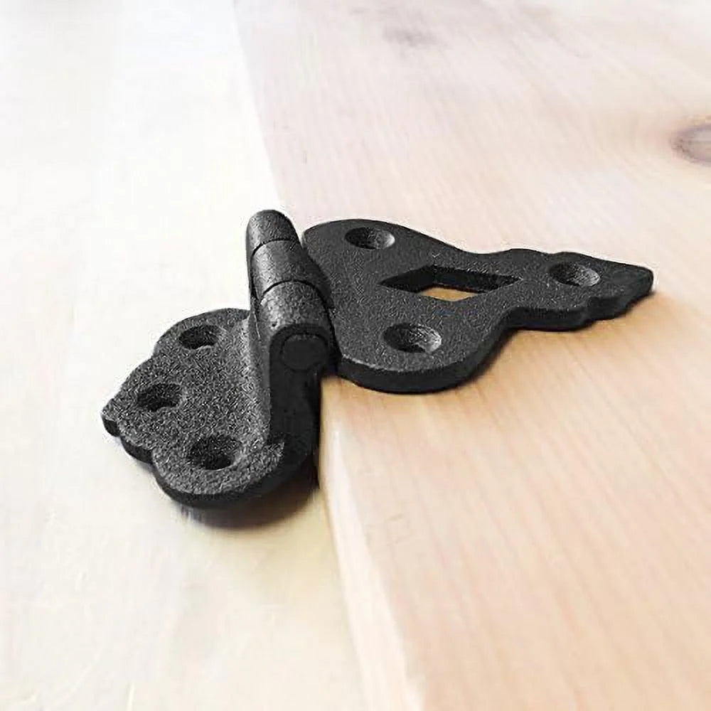 Black Wrought Iron Cabinet Hinge 3/8 In Offset Pack Of 2 U386