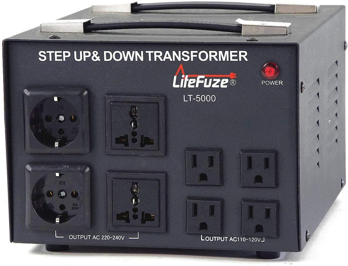 2000 Watt Voltage Converter Transformer with Circuit Breaker Protection E431196