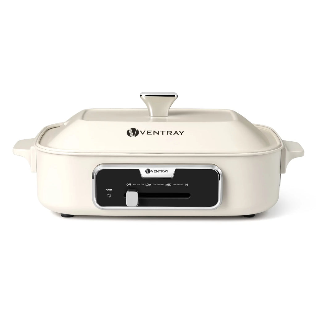 Electric Indoor Grill Portable Korean BBQ Nonstick 1200W White S582