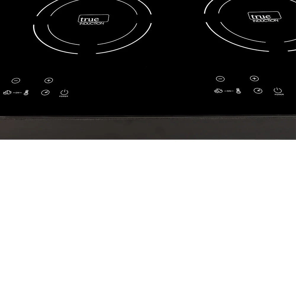 Built-in 23-inch Dual Induction Cooktop Glass-Ceramic Top J9338