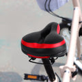 Black Red Bicycle Saddle Replacement with Dual Shock Absorbing Springs X33337