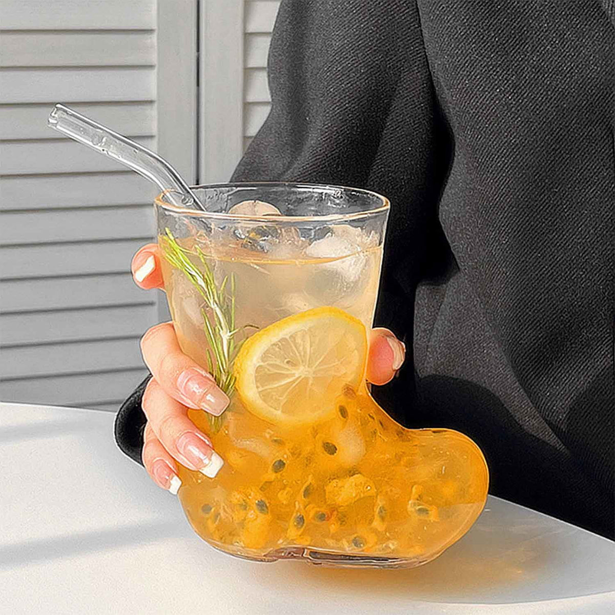 Boots Shape Drinking Glasses 380ml B924